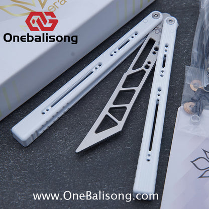 Newera Sunshine V2 Original Balisong 7075 Aluminum Alloy Handle 3Cr13 Stainles Steel Blade Trainer/Tuning Fork/False Edge Bushing