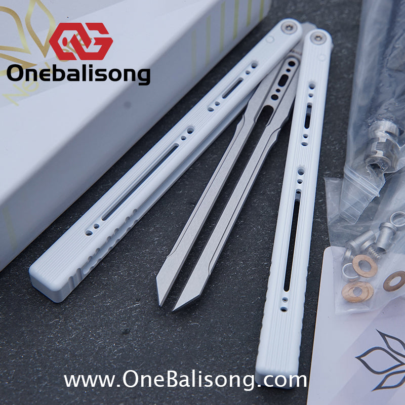 Newera Sunshine V2 Original Balisong 7075 Aluminum Alloy Handle 3Cr13 Stainles Steel Blade Trainer/Tuning Fork/False Edge Bushing