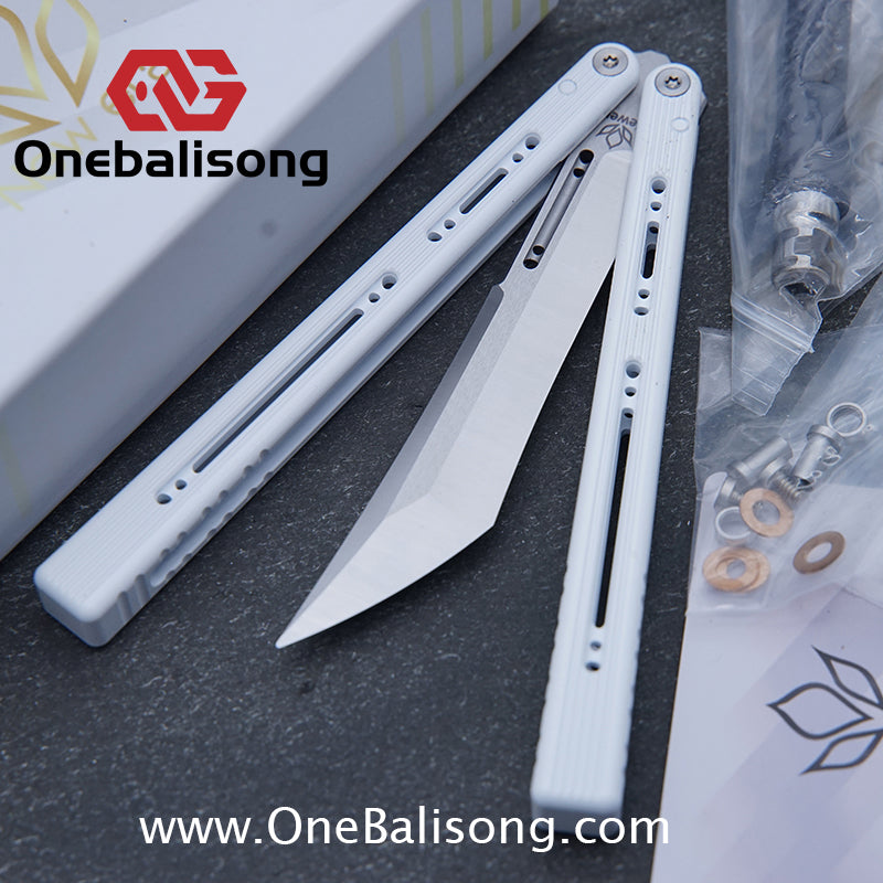 Newera Sunshine V2 Original Balisong 7075 Aluminum Alloy Handle 3Cr13 Stainles Steel Blade Trainer/Tuning Fork/False Edge Bushing