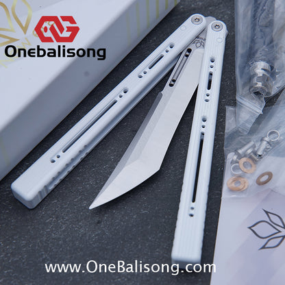 Newera Sunshine V2 Original Balisong 7075 Aluminum Alloy Handle 3Cr13 Stainles Steel Blade Trainer/Tuning Fork/False Edge Bushing