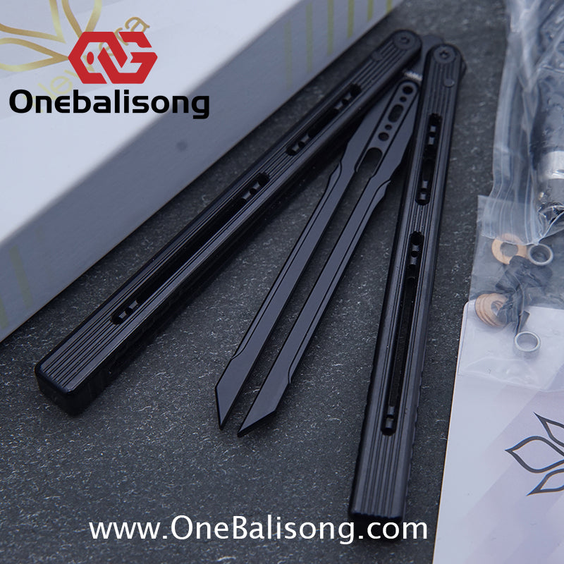Newera Sunshine V2 Original Balisong 7075 Aluminum Alloy Handle 3Cr13 Stainles Steel Blade Trainer/Tuning Fork/False Edge Bushing