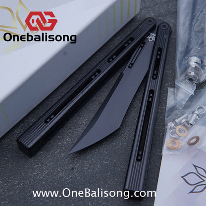 Newera Sunshine V2 Original Balisong 7075 Aluminum Alloy Handle 3Cr13 Stainles Steel Blade Trainer/Tuning Fork/False Edge Bushing