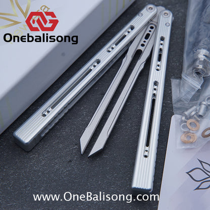 Newera Sunshine V2 Original Balisong 7075 Aluminum Alloy Handle 3Cr13 Stainles Steel Blade Trainer/Tuning Fork/False Edge Bushing
