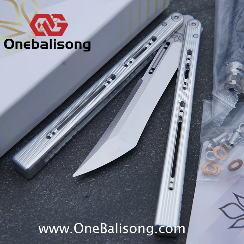 Newera Sunshine V2 Original Balisong 7075 Aluminum Alloy Handle 3Cr13 Stainles Steel Blade Trainer/Tuning Fork/False Edge Bushing