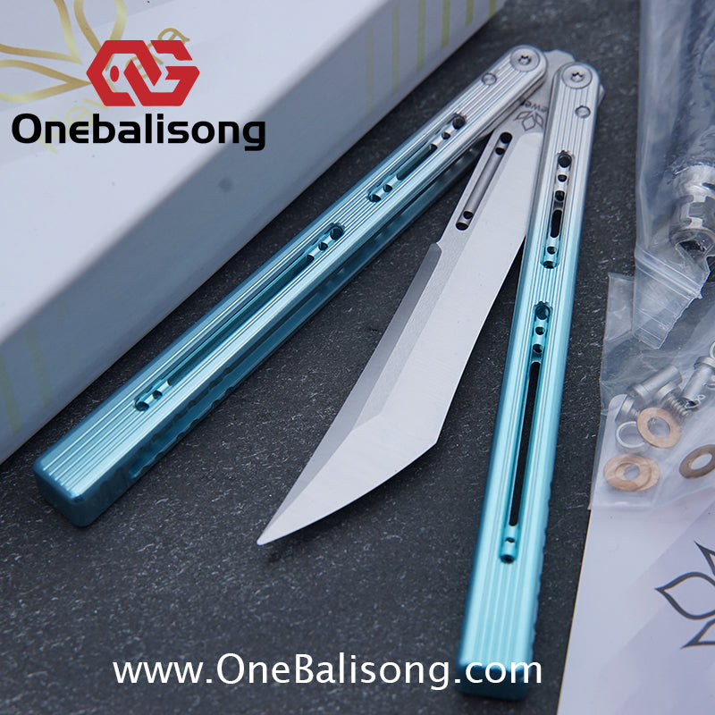 Newera Sunshine V2 Original Balisong 7075 Aluminum Alloy Handle 3Cr13 Stainles Steel Blade Trainer/Tuning Fork/False Edge Bushing