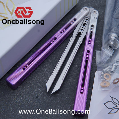 Newera Sunshine V2 Original Balisong 7075 Aluminum Alloy Handle 3Cr13 Stainles Steel Blade Trainer/Tuning Fork/False Edge Bushing