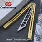 Newera Sunshine V2 Original Balisong 7075 Aluminum Alloy Handle 3Cr13 Stainles Steel Blade Trainer/Tuning Fork/False Edge Bushing