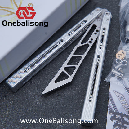 Newera Sunshine V2 Original Balisong 7075 Aluminum Alloy Handle 3Cr13 Stainles Steel Blade Trainer/Tuning Fork/False Edge Bushing