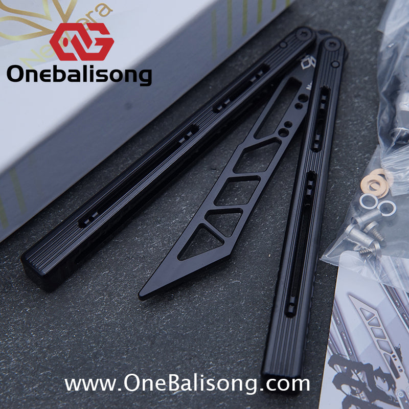 Newera Sunshine V2 Original Balisong 7075 Aluminum Alloy Handle 3Cr13 Stainles Steel Blade Trainer/Tuning Fork/False Edge Bushing