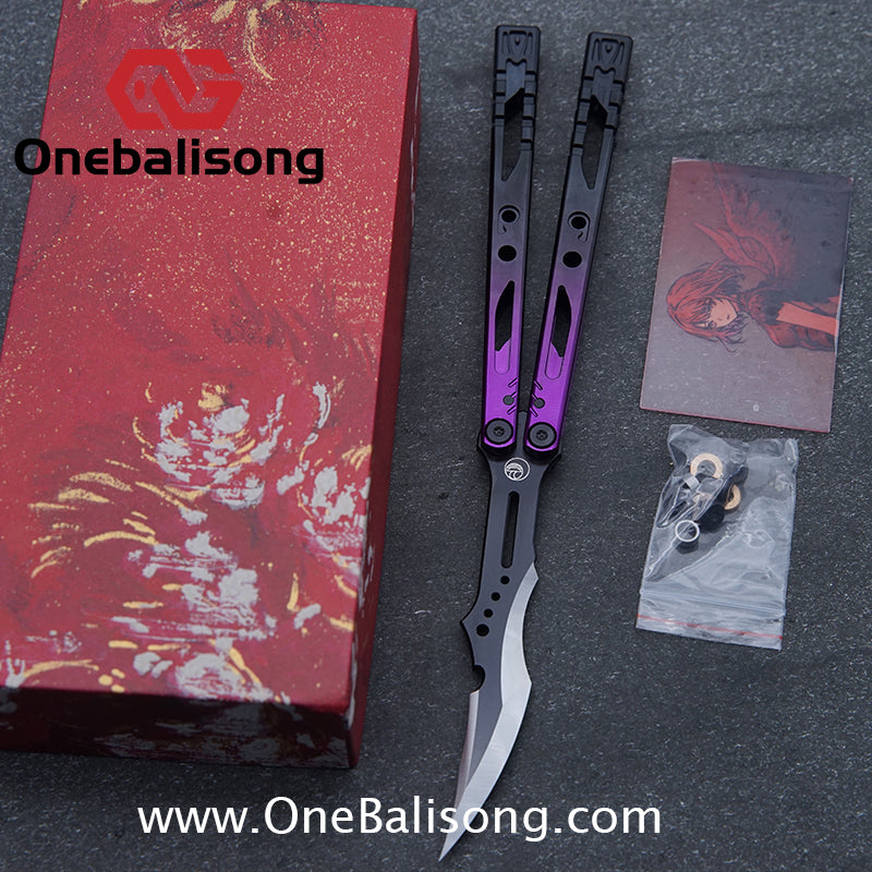Fairy Lake Balisong 7075 Aluminum Alloy Handle 440c Stainless Steel Blade Bushing