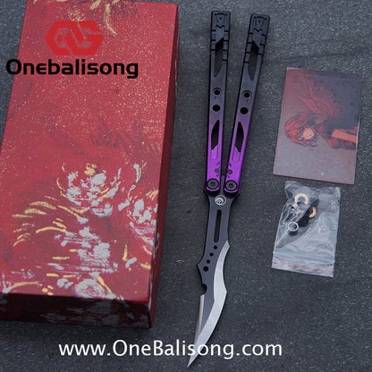 Fairy Lake Balisong 7075 Aluminum Alloy Handle 440c Stainless Steel Blade Bushing