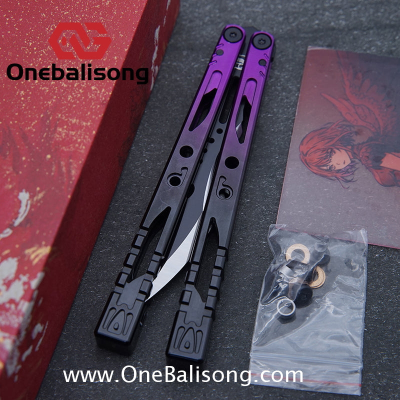 Fairy Lake Balisong 7075 Aluminum Alloy Handle 440c Stainless Steel Blade Bushing