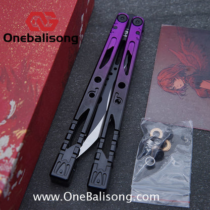 Fairy Lake Balisong 7075 Aluminum Alloy Handle 440c Stainless Steel Blade Bushing