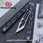 Newera Fvyao Original Balisong 7075 Aluminum Alloy+ G10 Patch Handle 5Cr15 Stainles Steel Blade Trainer Bushing