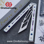 Newera Fvyao Original Balisong 7075 Aluminum Alloy+ G10 Patch Handle 5Cr15 Stainles Steel Blade Trainer Bushing
