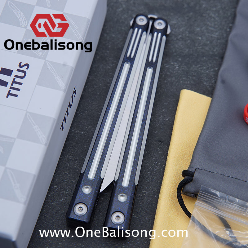 TITUS Orion Clone Balisong Aluminum Alloy Handle Stainless Steel Fake Blade Bushing