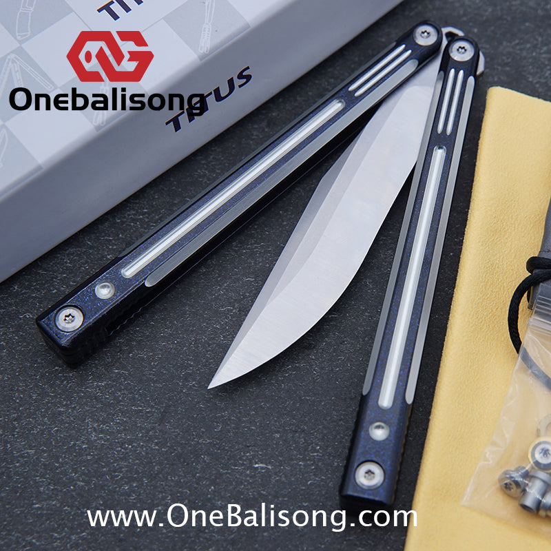 TITUS Orion Clone Balisong Aluminum Alloy Handle Stainless Steel Fake Blade Bushing