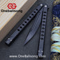 Blue River Konohishi Clone Balisong Titanium Alloy Handle Stainless Steel Blade Bushing