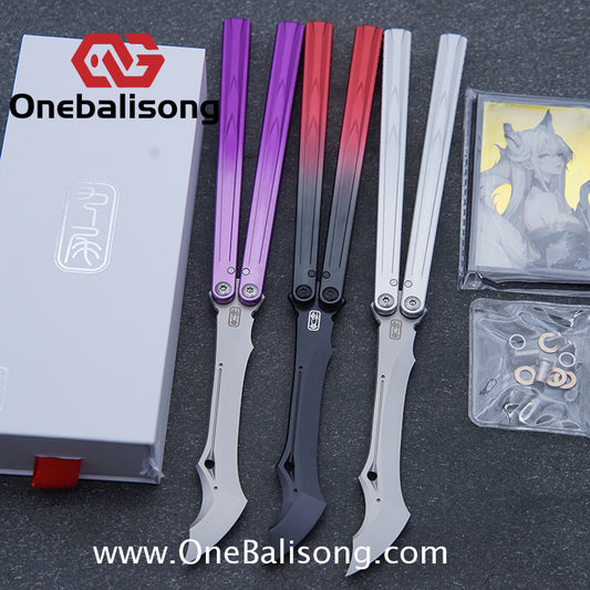 Curiosity Nine-Tails Original Balisong Aluminum Alloy Handle Stainless Steel Blade Bushings