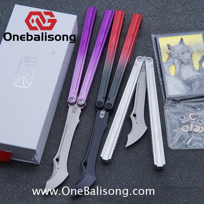 Curiosity Nine-Tails Original Balisong Aluminum Alloy Handle Stainless Steel Blade Bushings