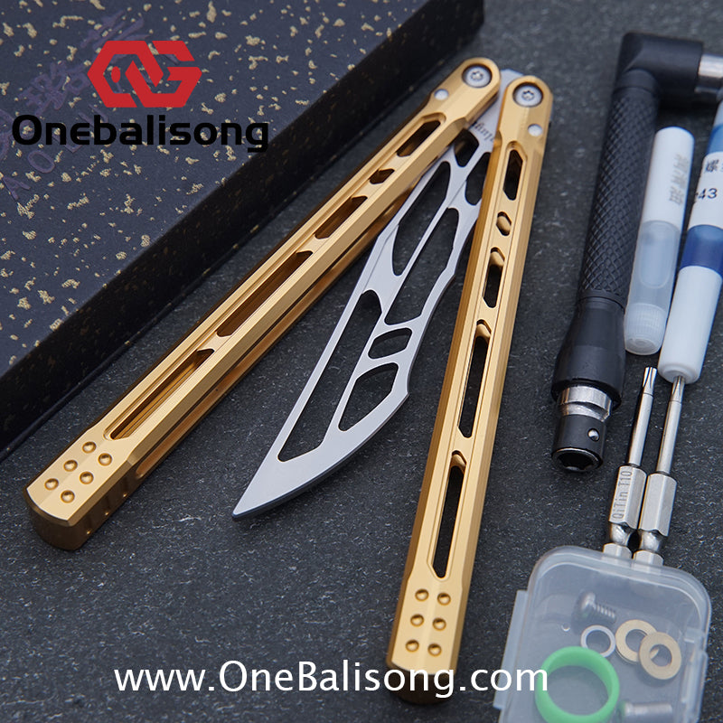 Yun Ran Balisong 7075 Aluminum Alloy Handle Stainless Steel Blade Bushing