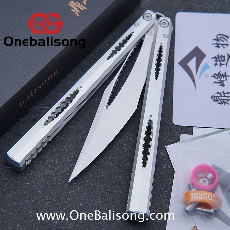Dingfeng Devourer Balisong OG Design 7075 Aluminum Alloy Handle 9cr18mov Stainles Steel Blade Trainer Bushing