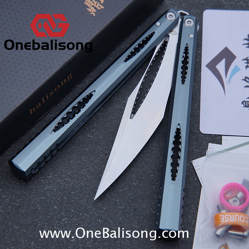 Dingfeng Devourer Balisong OG Design 7075 Aluminum Alloy Handle 9cr18mov Stainles Steel Blade Trainer Bushing
