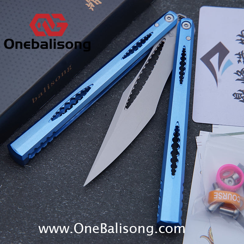 Dingfeng Devourer Balisong OG Design 7075 Aluminum Alloy Handle 9cr18mov Stainles Steel Blade Trainer Bushing