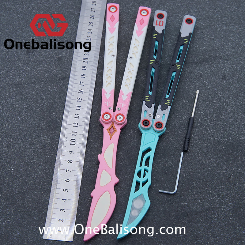 3D Printing Plastic Knife Balisong Plastic Trainer Outdoor Safe EDC Practice Knife Fancy Folding Knife