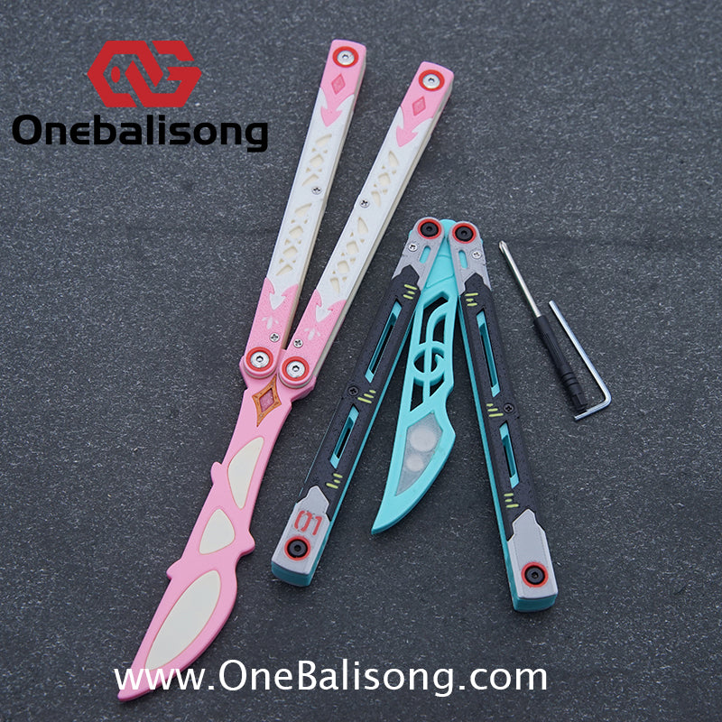 3D Printing Plastic Knife Balisong Plastic Trainer Outdoor Safe EDC Practice Knife Fancy Folding Knife