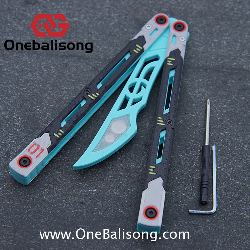 3D Printing Plastic Knife Balisong Plastic Trainer Outdoor Safe EDC Practice Knife Fancy Folding Knife