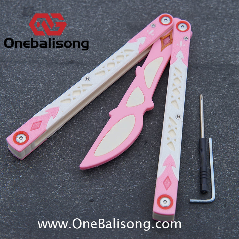 3D Printing Plastic Knife Balisong Plastic Trainer Outdoor Safe EDC Practice Knife Fancy Folding Knife