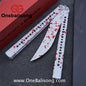 HR DOOM Balisong Aluminum Alloy Handle 14c28n Stainless Steel Blade Bushing