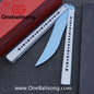 HR DOOM Balisong Aluminum Alloy Handle 14c28n Stainless Steel Blade Bushing