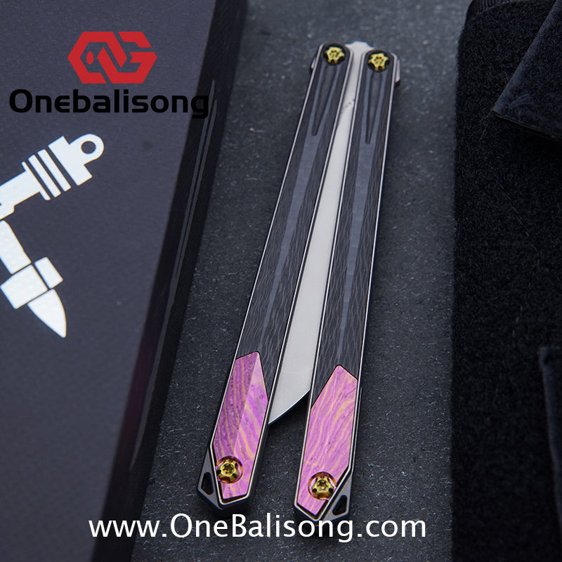 To Follow Crisis Balisong Titanium-6AI-4V Handle M390 Stainless Steel Blade Bushing
