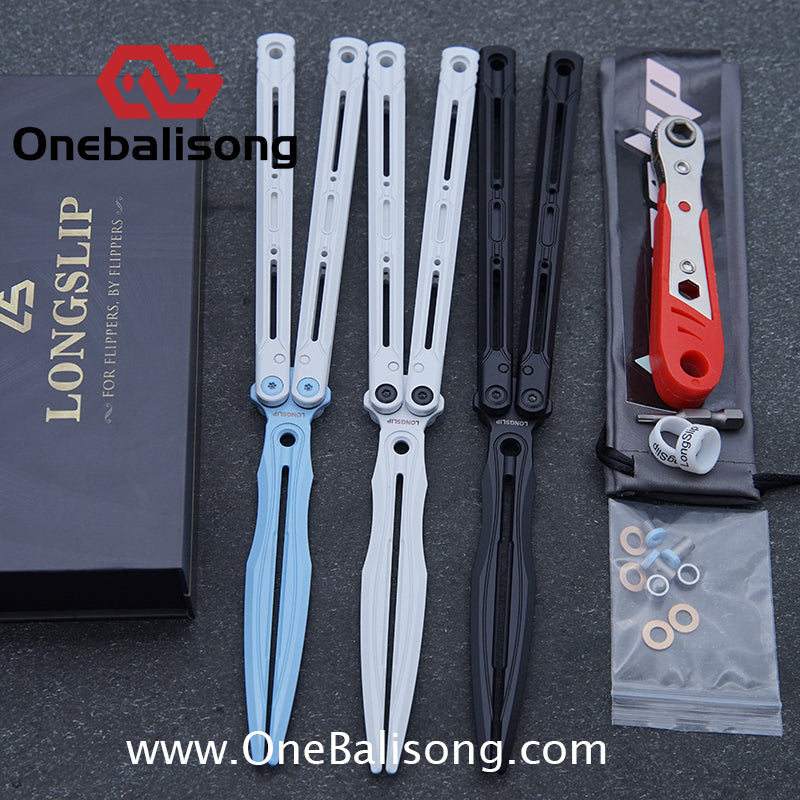 TITUS Aries Original Balisong 7075 Aluminum Alloy Handle 14C28N Stainless Steel Blade Bushing