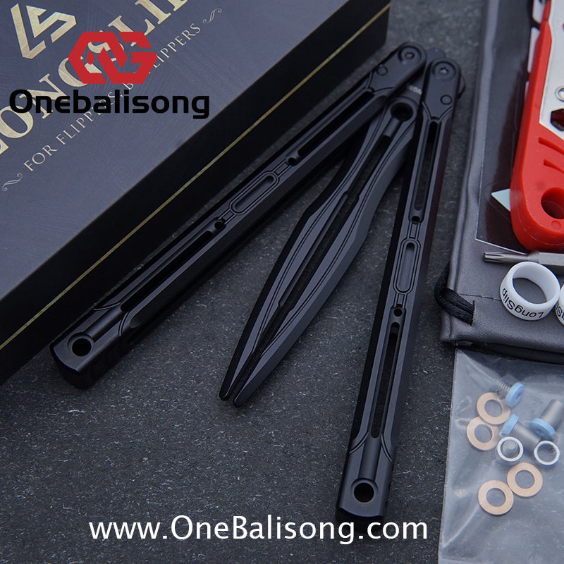 TITUS Aries Original Balisong 7075 Aluminum Alloy Handle 14C28N Stainless Steel Blade Bushing