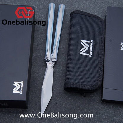 MY Performance Silk/Polaris Balisong 6AI-4V Titanium Alloy Handle CPM S35VN Stainless Steel Blade