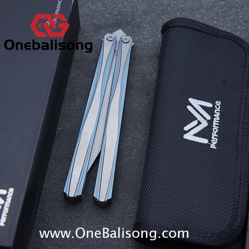MY Performance Silk/Polaris Balisong 6AI-4V Titanium Alloy Handle CPM S35VN Stainless Steel Blade