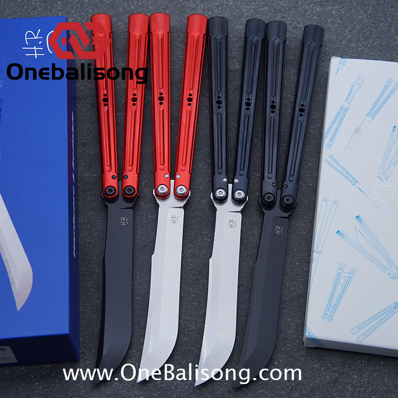 HR Killer Balisong  Seven series aluminum Handle 14c28n/vg10 Blade integrated+traditional shaft sleeve