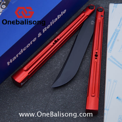 HR Killer Balisong  Seven series aluminum Handle 14c28n/vg10 Blade integrated+traditional shaft sleeve
