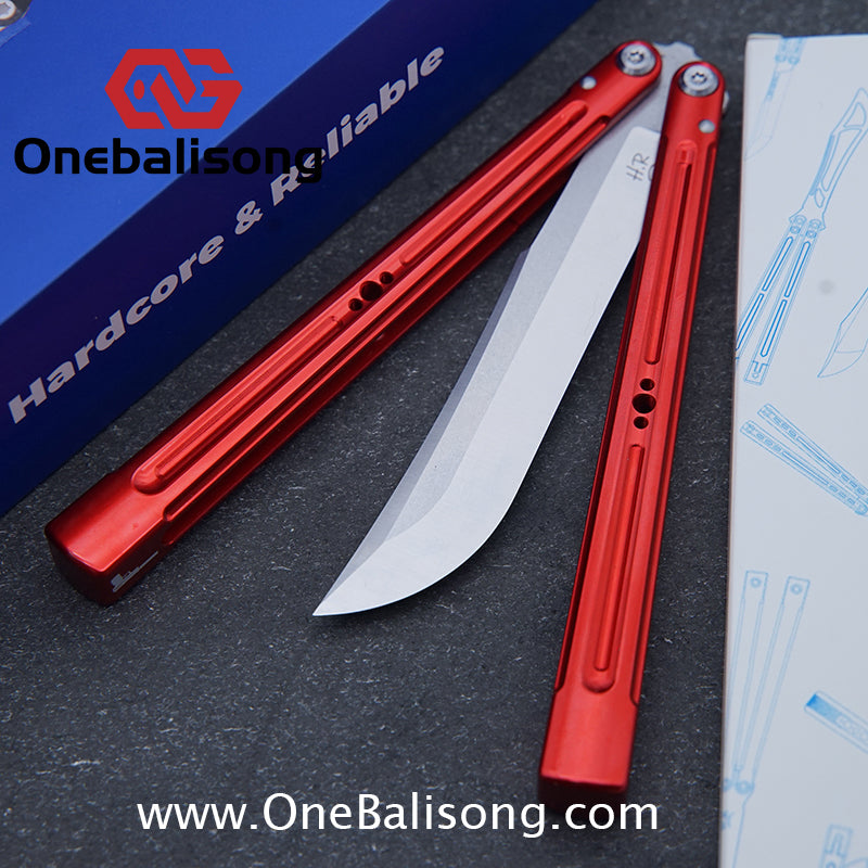 HR Killer Balisong  Seven series aluminum Handle 14c28n/vg10 Blade integrated+traditional shaft sleeve