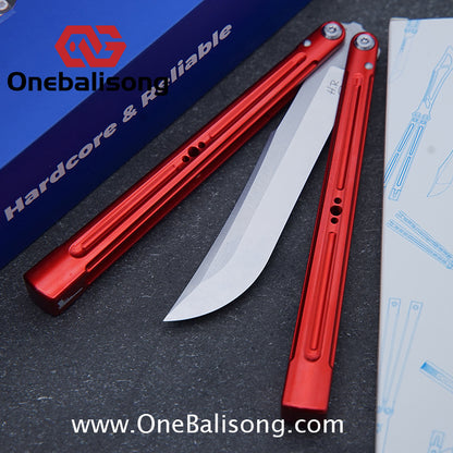 HR Killer Balisong  Seven series aluminum Handle 14c28n/vg10 Blade integrated+traditional shaft sleeve
