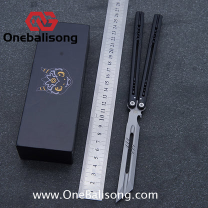 DWSTIN Yilong Menglong Balisong 7075 Aluminum Alloy Handle 440c Stainless Steel Blade Bushing