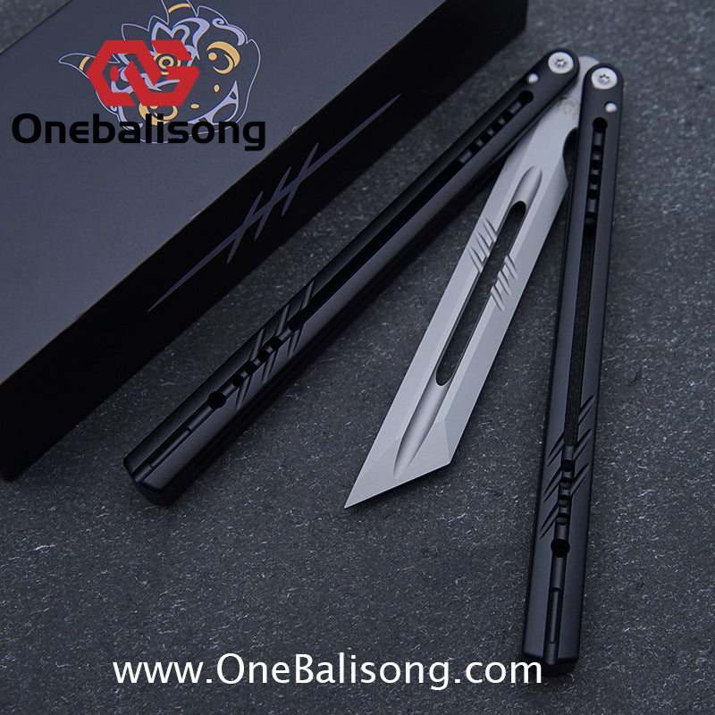 DWSTIN Yilong Menglong Balisong 7075 Aluminum Alloy Handle 440c Stainless Steel Blade Bushing
