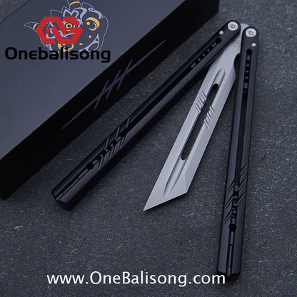 DWSTIN Yilong Menglong Balisong 7075 Aluminum Alloy Handle 440c Stainless Steel Blade Bushing