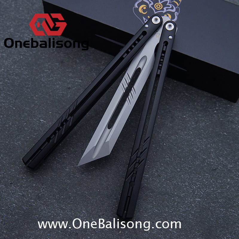 DWSTIN Yilong Menglong Balisong 7075 Aluminum Alloy Handle 440c Stainless Steel Blade Bushing