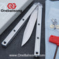 Baliplus Kraken Balisong Glossy clone Tanto/Bowie/Weekawk  live/Fake Blade Channel 7075 Aluminum Glossy Handle Bushings 9cr18