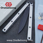 Baliplus Kraken Balisong Glossy clone Tanto/Bowie/Weekawk  live/Fake Blade Channel 7075 Aluminum Glossy Handle Bushings 9cr18