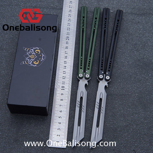 DWSTIN Yilong Menglong Balisong 7075 Aluminum Alloy Handle 440c Stainless Steel Blade Bushing